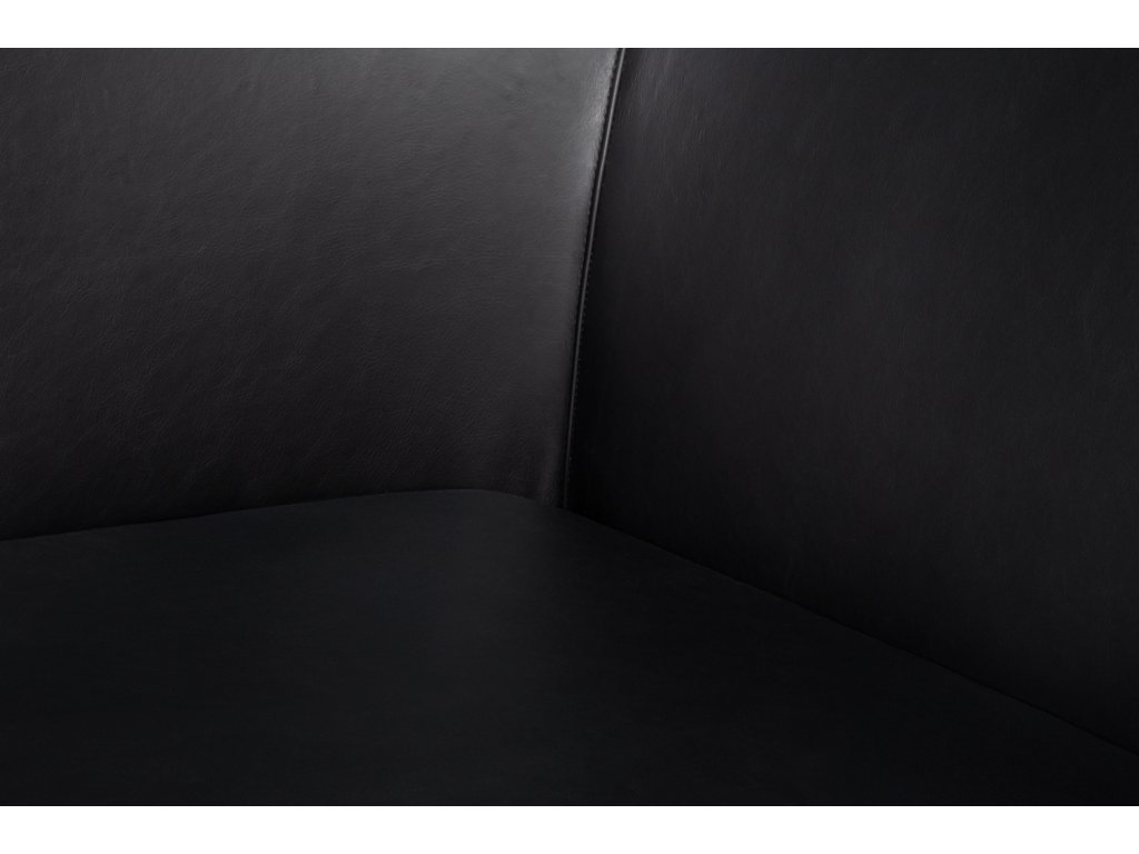 Mcmillan Distilled Leather Sofa,Onyx Blk - image 5