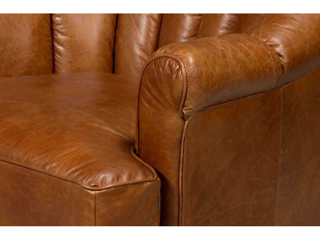 Scoth Swivel Chair In Distilled Lthr,Brn - image 6