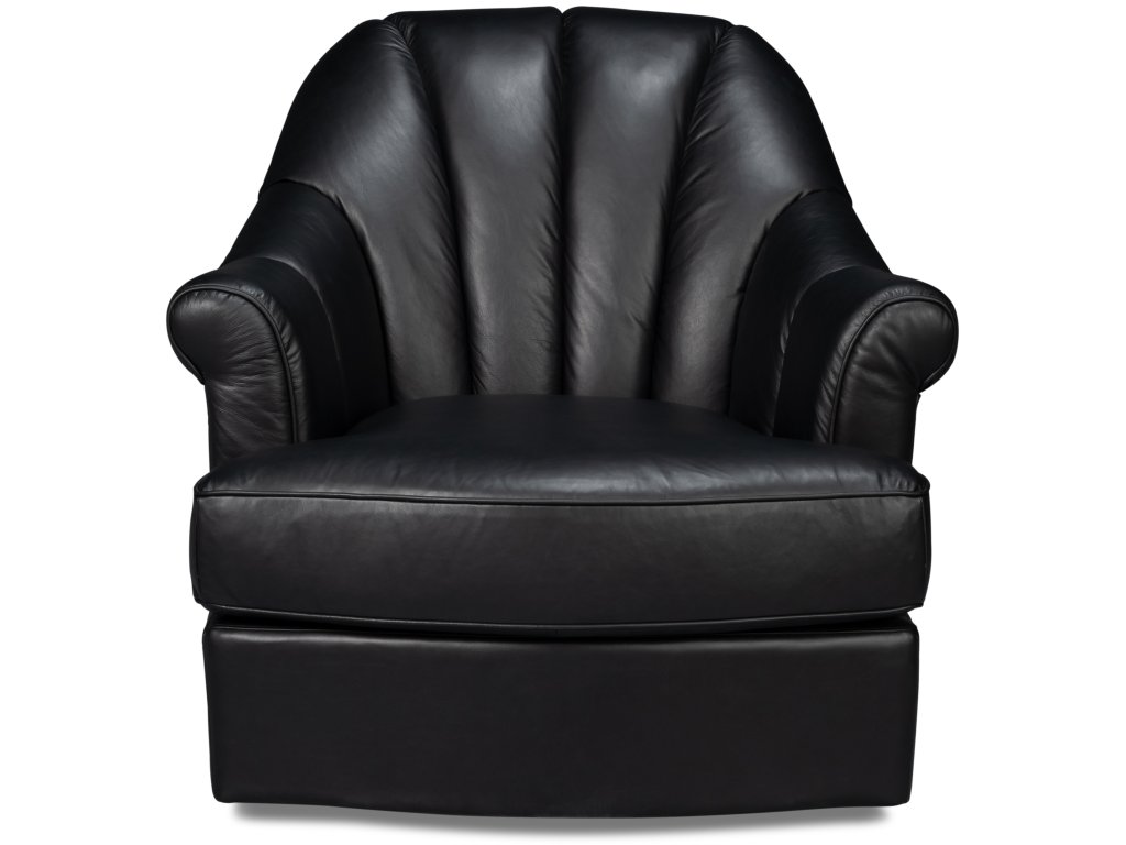 Scoth Swivel Chair In Distilled Lthr,Blk - image 2