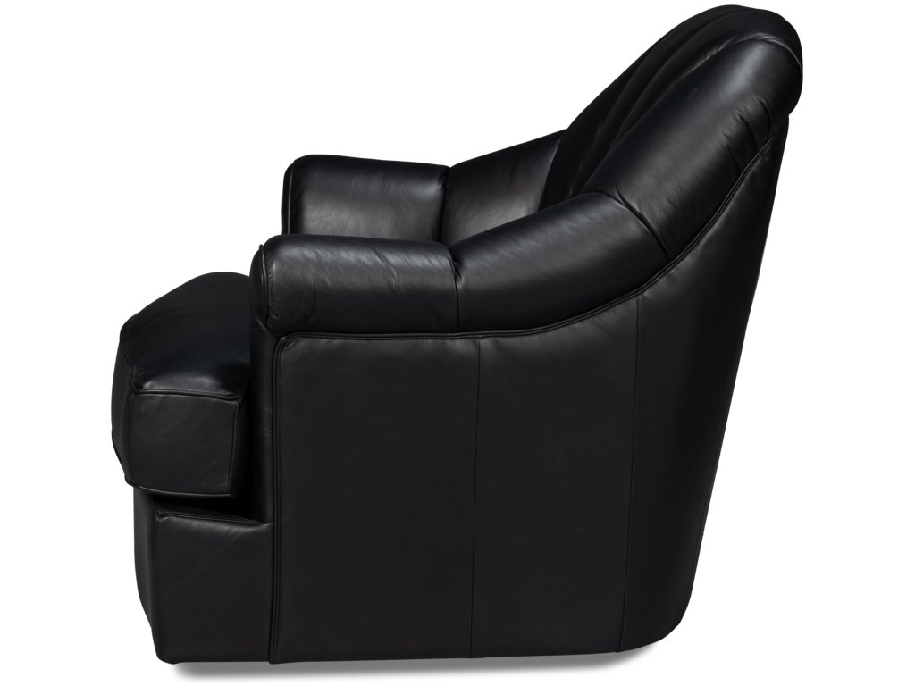 Scoth Swivel Chair In Distilled Lthr,Blk - image 3