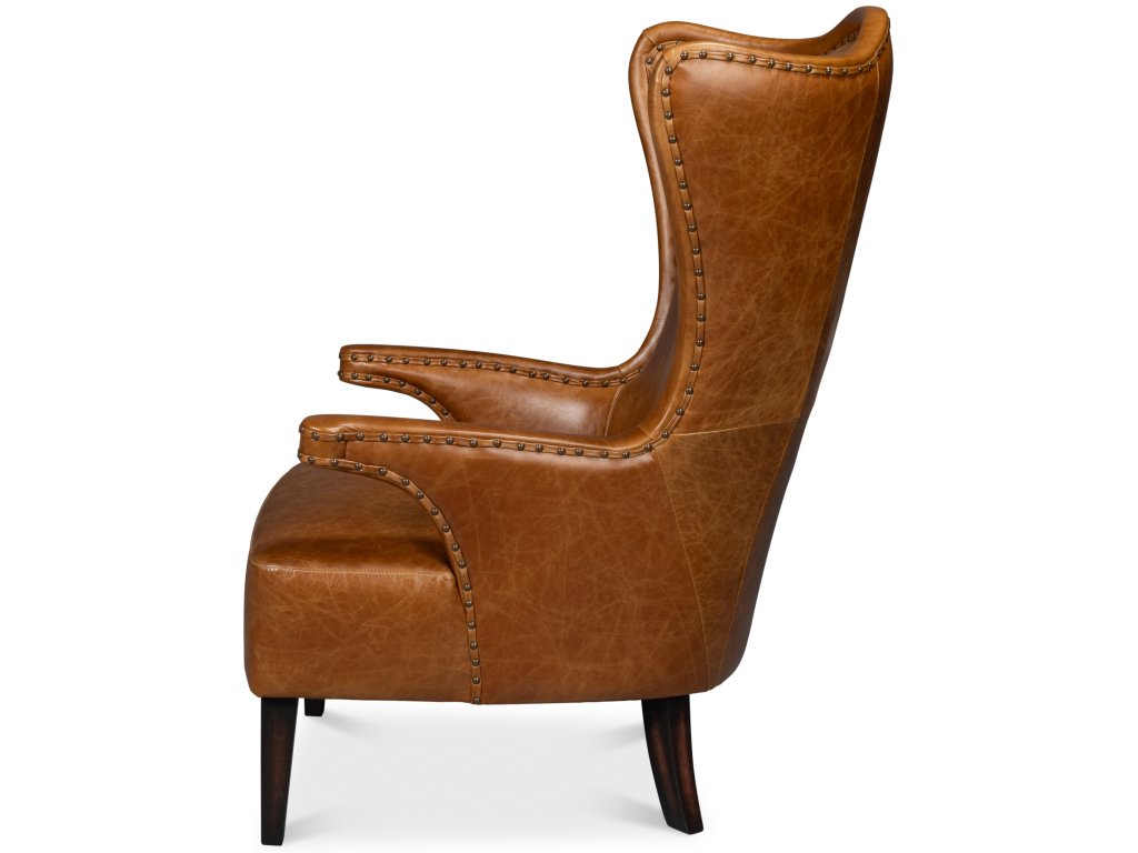 Drake Distilled Leather Chair,Cuba Brown - image 3