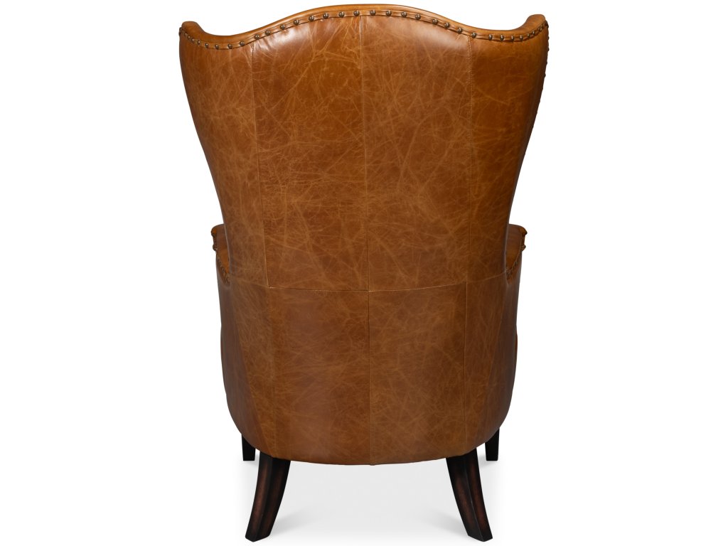 Drake Distilled Leather Chair,Cuba Brown - image 4