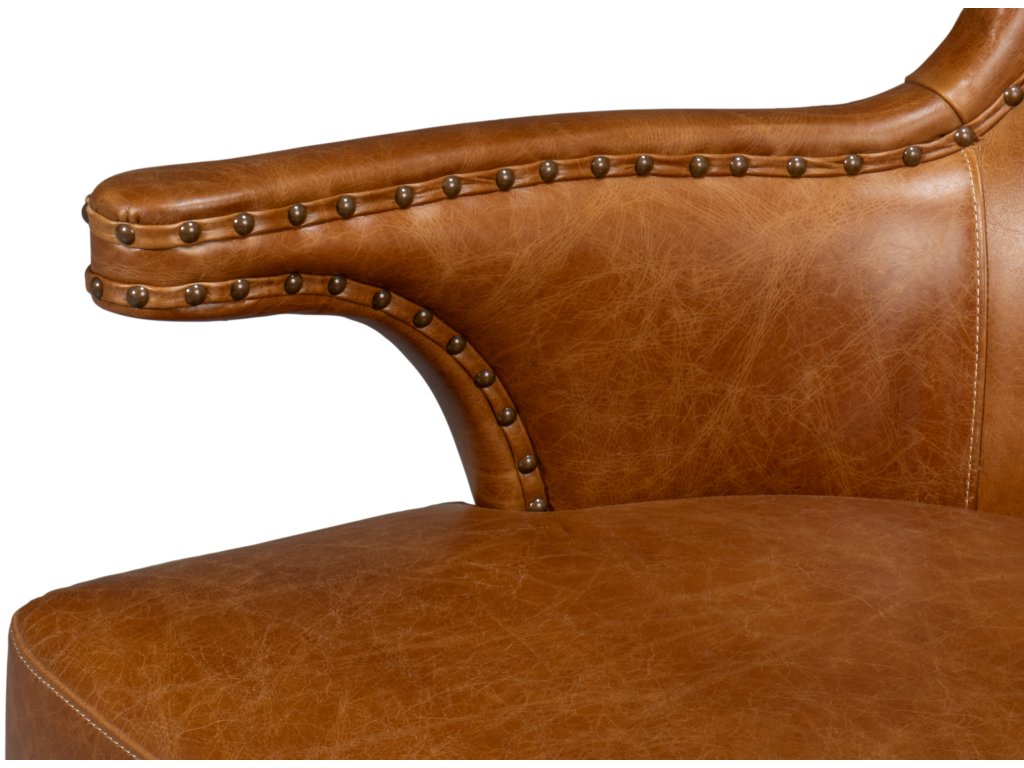 Drake Distilled Leather Chair,Cuba Brown - image 6