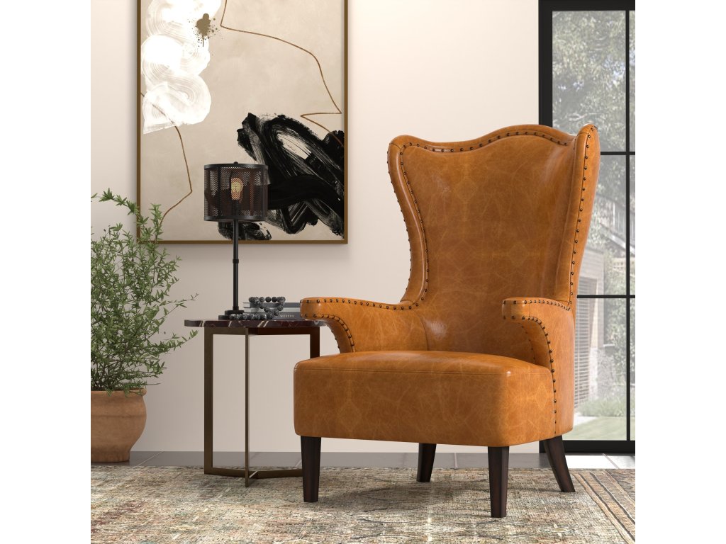 Drake Distilled Leather Chair,Cuba Brown - image 8