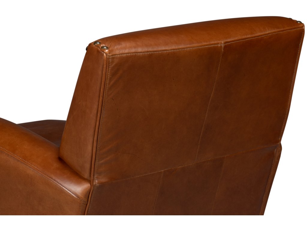 Taft Leather Swivel Chair, Havana Brown - image 9