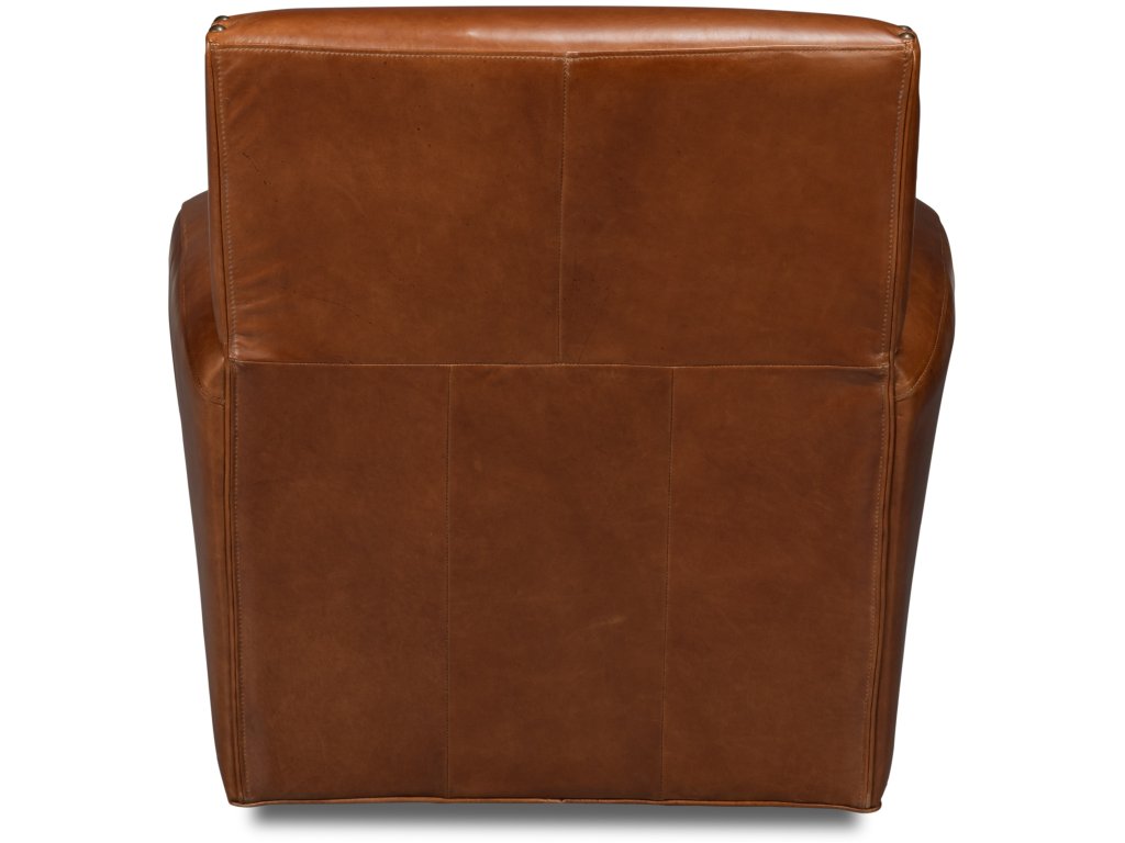Taft Leather Swivel Chair, Havana Brown - image 4