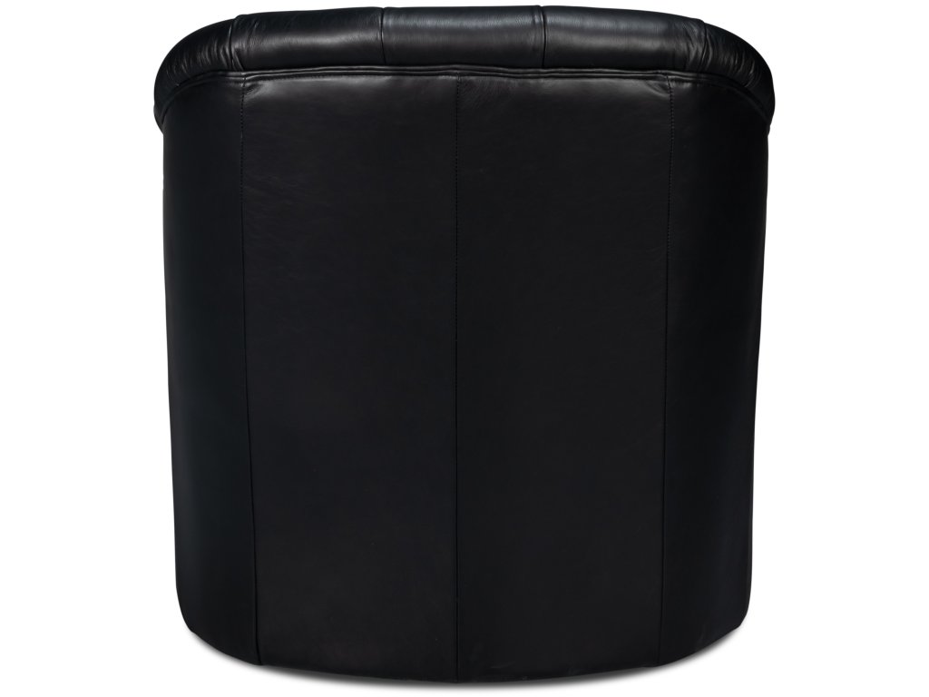 Coolidge Leather Swivel Chair, Black - image 4