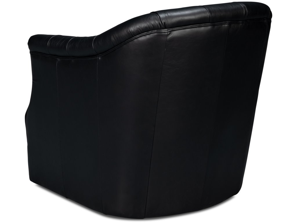 Coolidge Leather Swivel Chair, Black - image 5