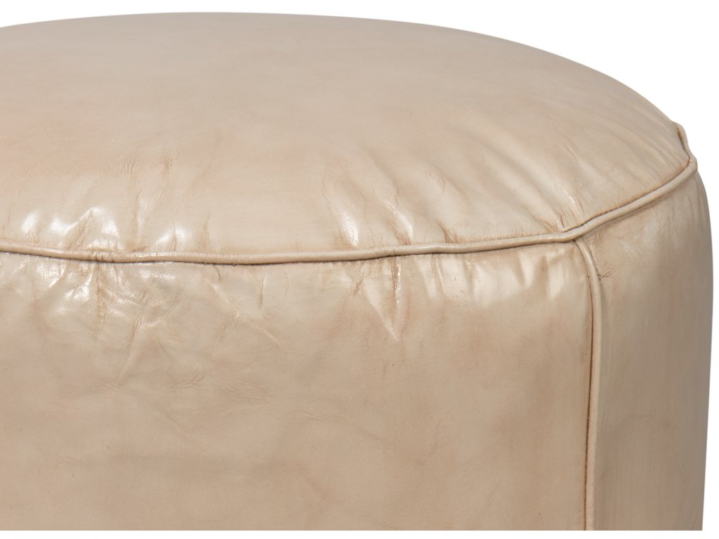 Soccerball Stool, Taupe Leather - image 9