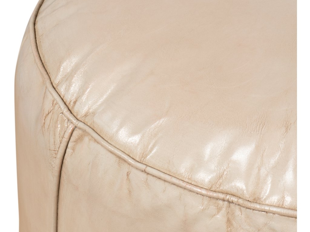 Soccerball Stool, Taupe Leather - image 6