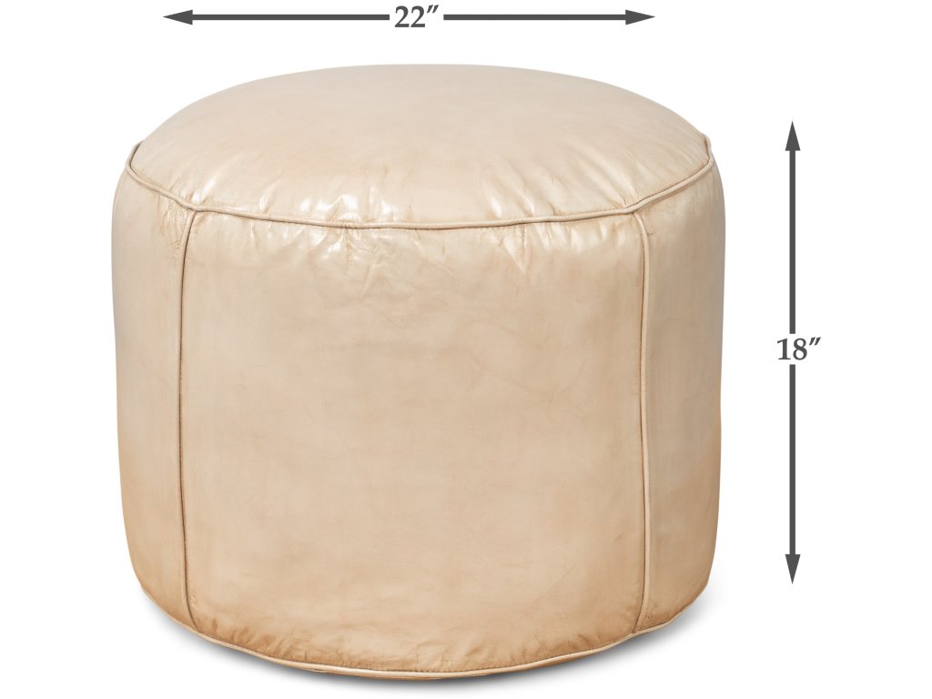 Soccerball Stool, Taupe Leather - image 1