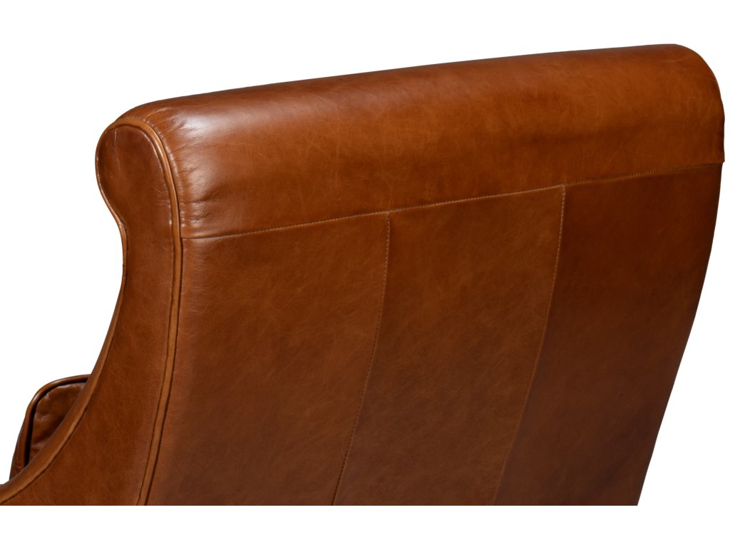 Benton Distilled Leather Chair,Brown - image 9