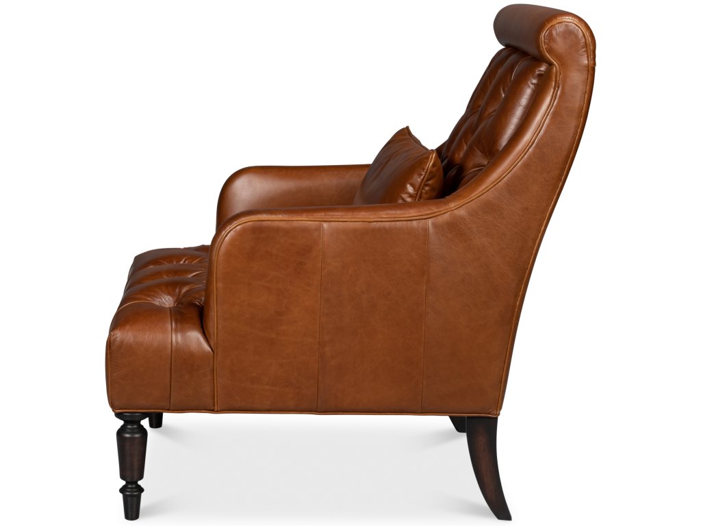 Benton Distilled Leather Chair,Brown - image 3