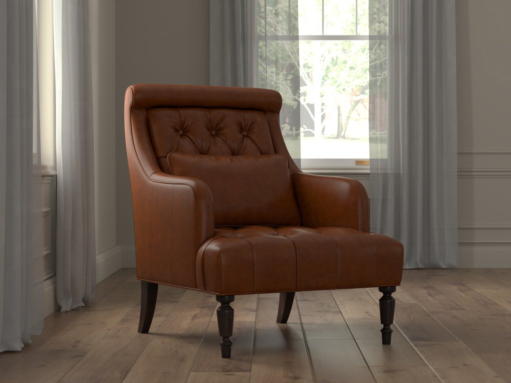 Benton Distilled Leather Chair,Brown - image 7