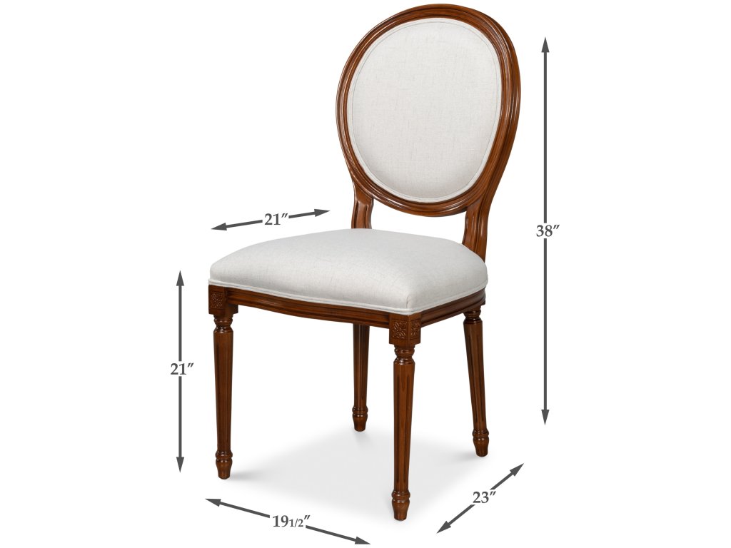 Hugo Oval Side Chair, Brown - image 1