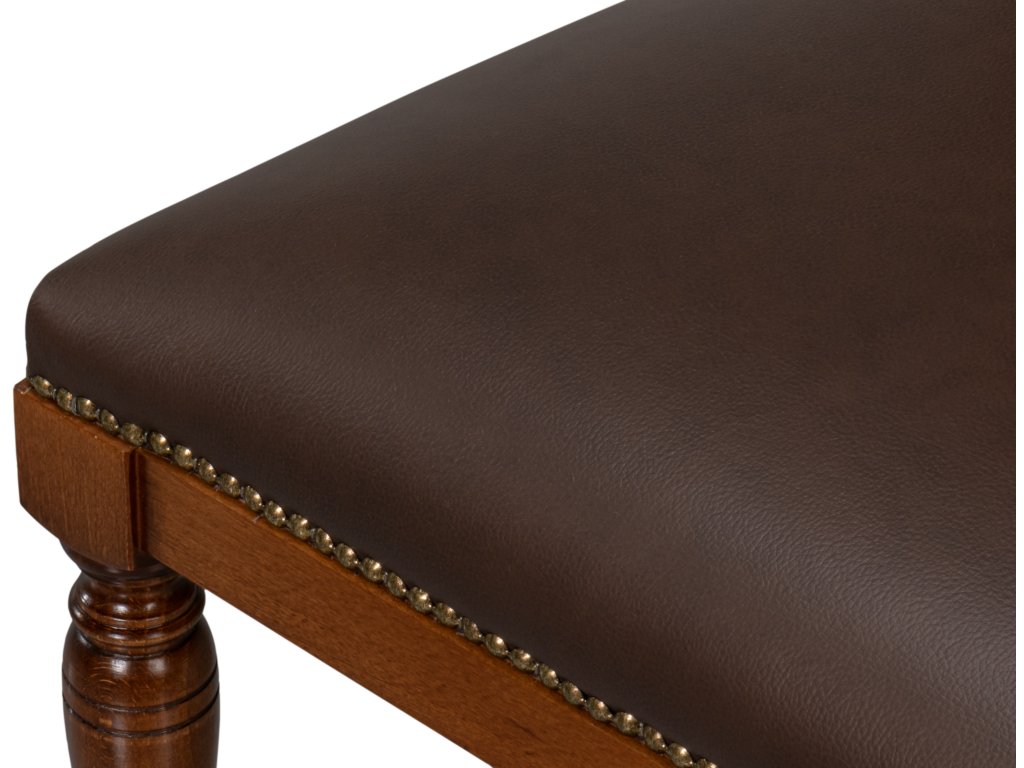 Camile Leather Side Chair, Brown - image 9