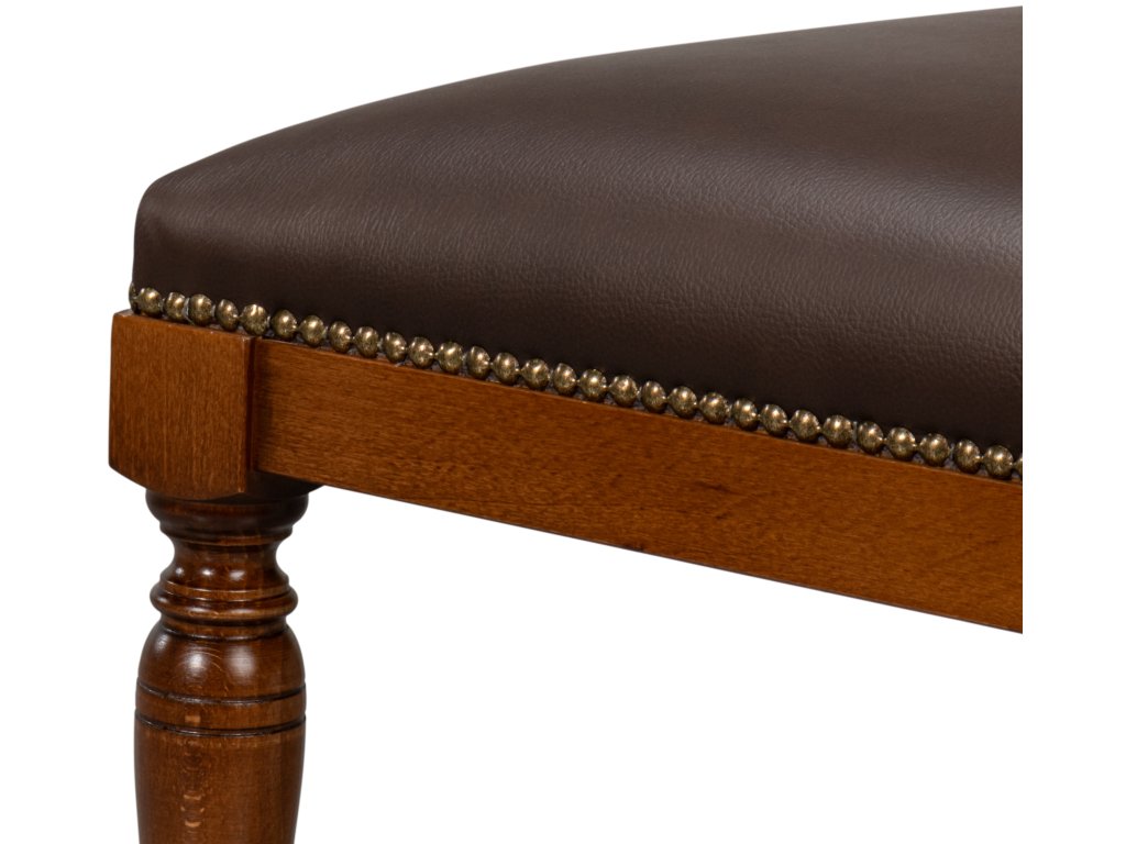 Camile Leather Side Chair, Brown - image 6