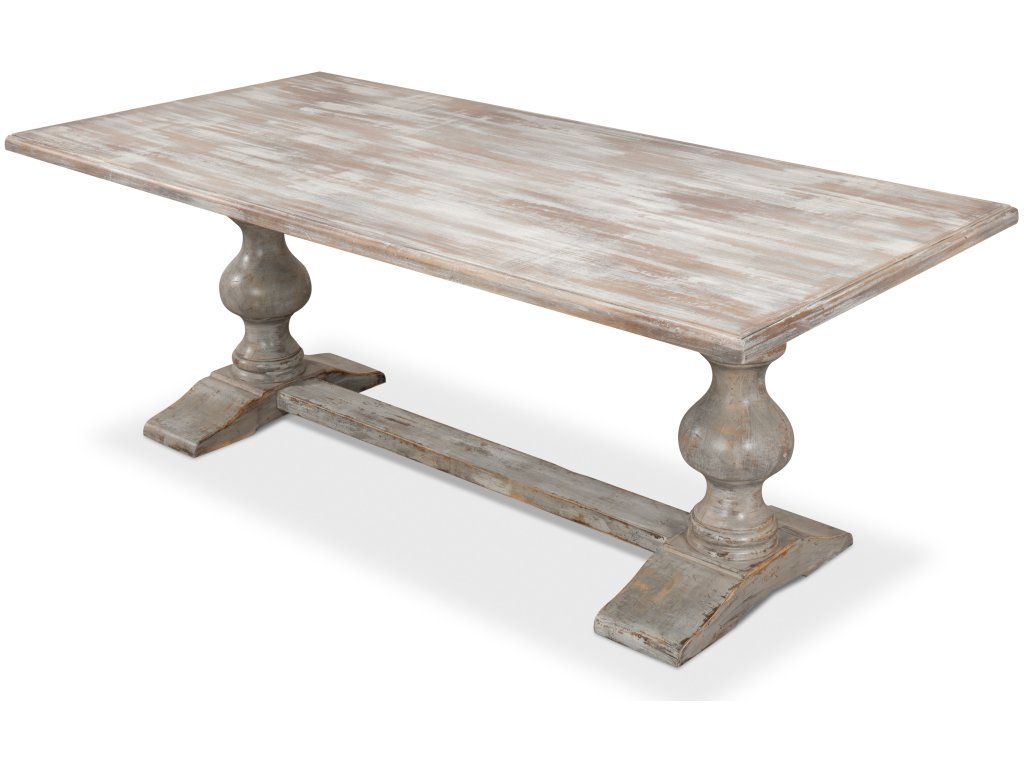 Lionisio Trestle Table, Grey Oak - image 4