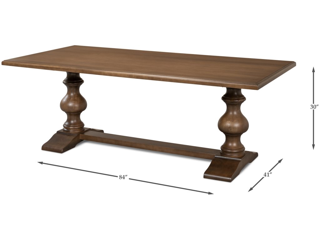 Lionisio Trestle Table, Driftwood Finish - image 1
