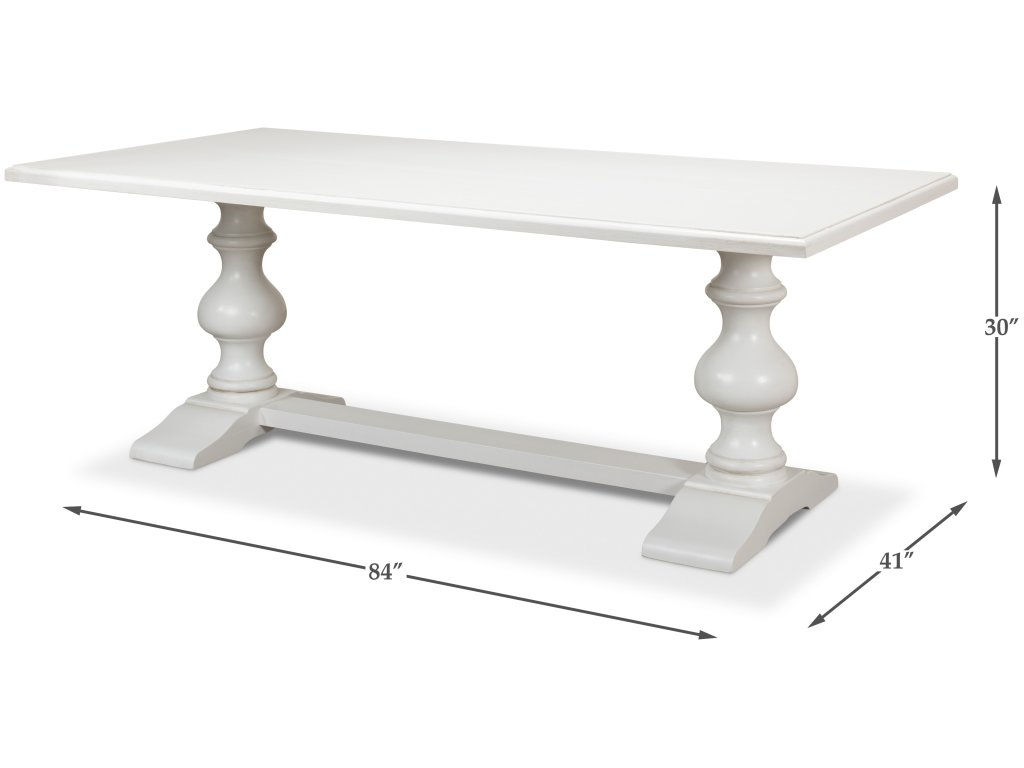 Lionisio Trestle Table, Cortina White - image 1