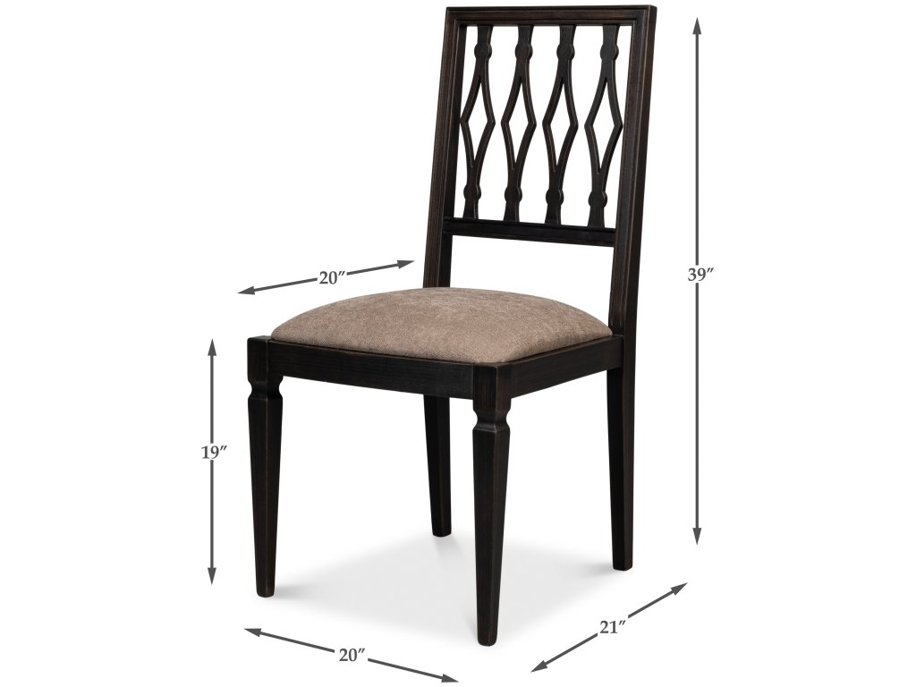 Diamond Side Chair, Nero, Mushroom - image 1