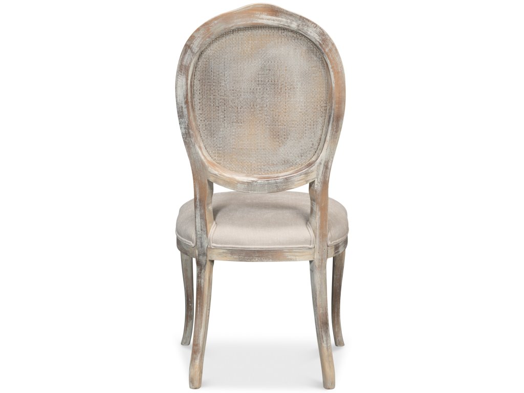 Oval Cane Back S/Chair,Grey Oak, Taupe - image 4