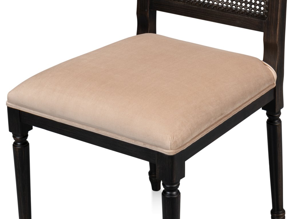 Cane Back Side Chair, Nero, Toffee - image 6