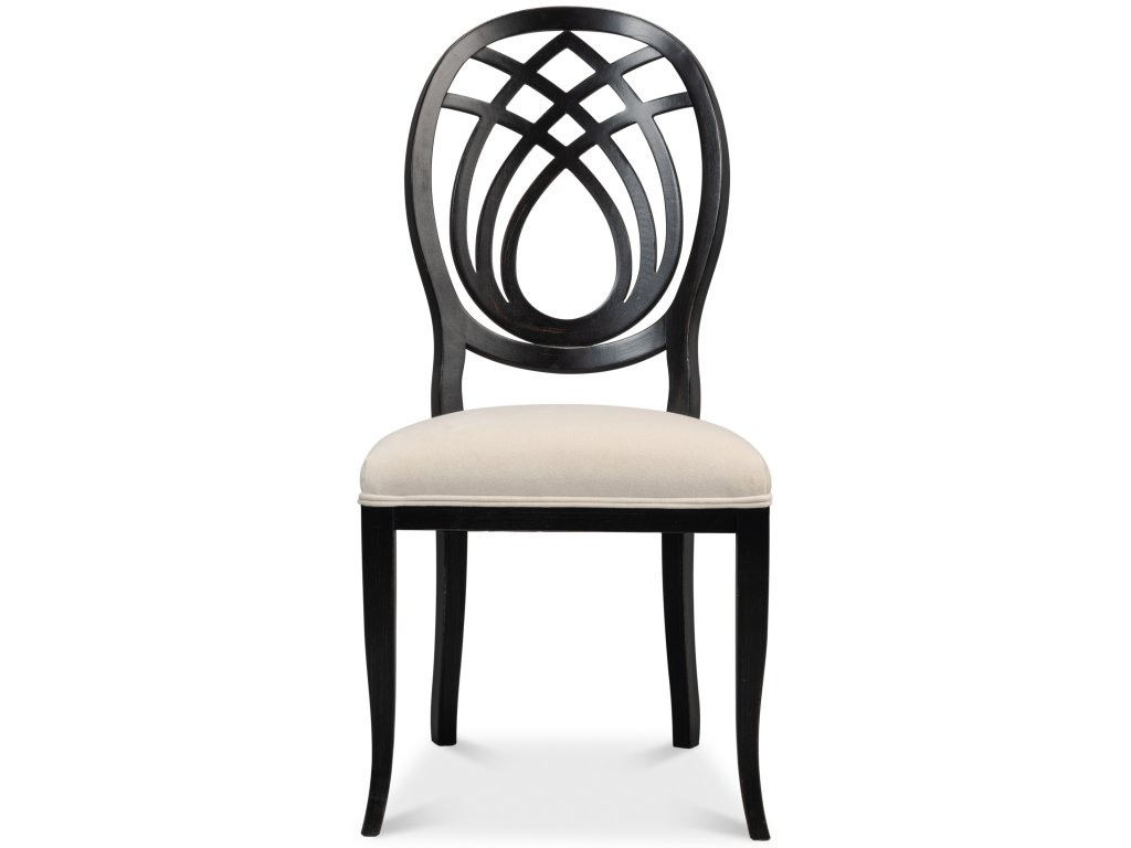 Goccia Side Chair, Nero, Banks Organza - image 2