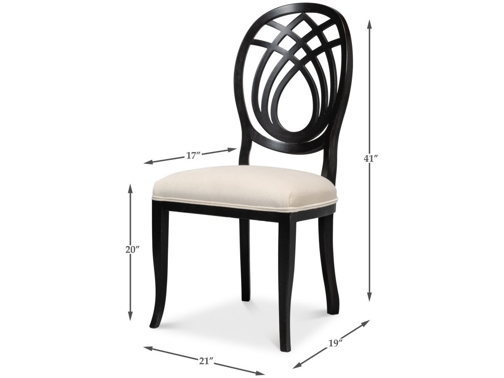 Goccia Side Chair, Nero, Banks Organza - image 1