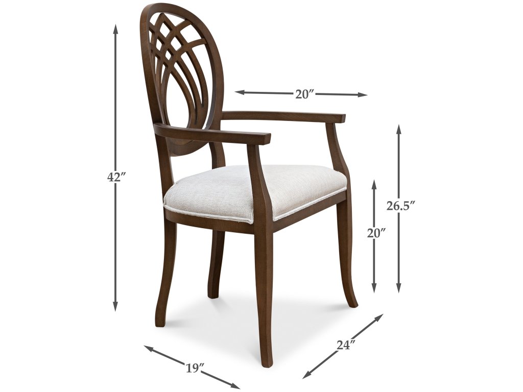 Goccia Arm Chair, Driftwood, Oatmeal - image 1