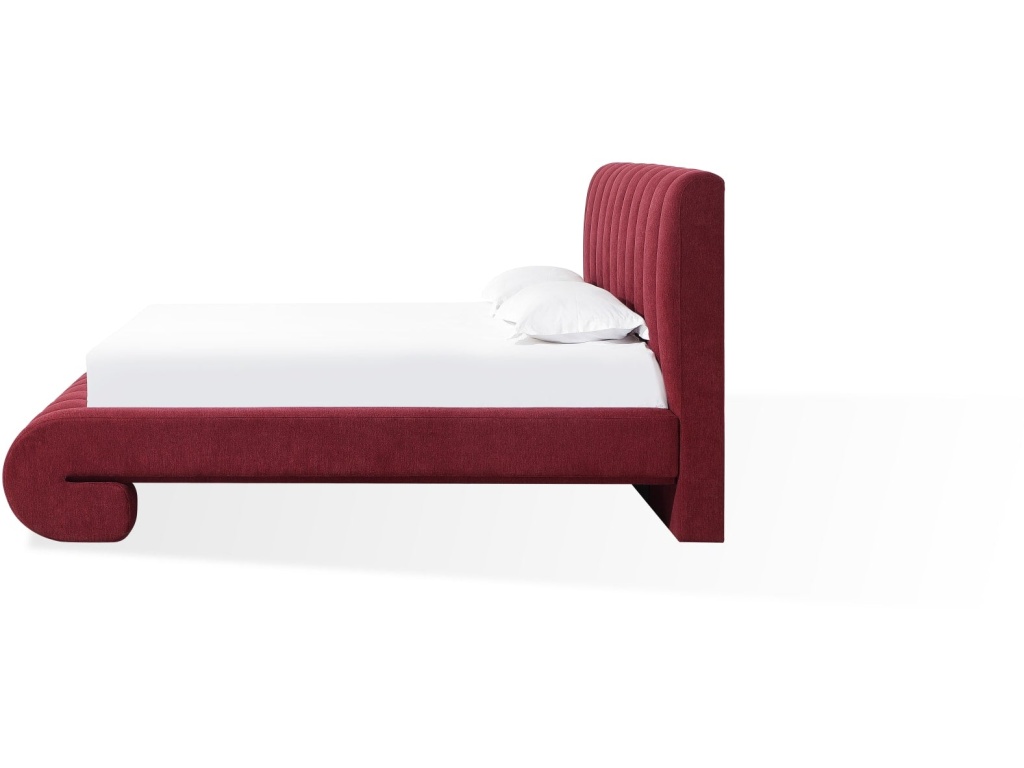 Savage Maximalist Upholstered Bed in Ruby Chenille - image 4
