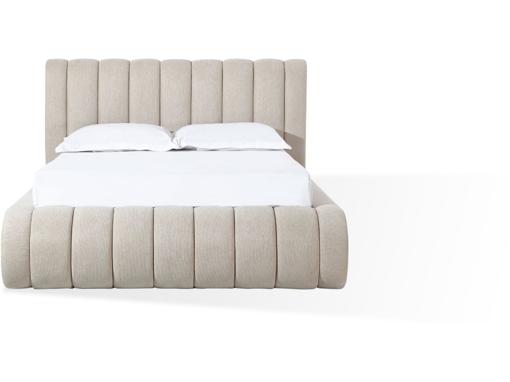 Savage Maximalist Upholstered Bed in Sandy Chenille - image 1