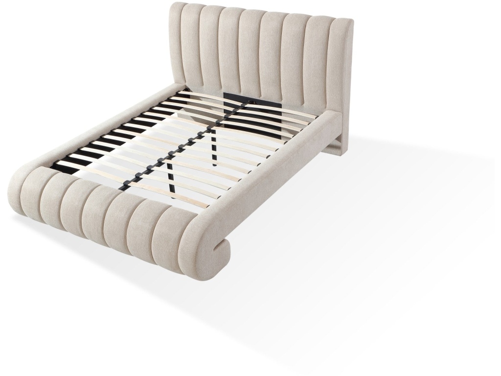 Savage Maximalist Upholstered Bed in Sandy Chenille - image 8