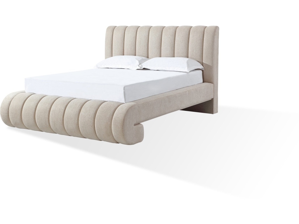 Savage Maximalist Upholstered Bed in Sandy Chenille - main image