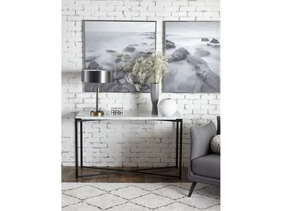 Saxon Console Table in Matte Black