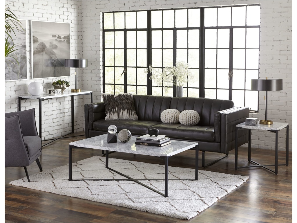 Saxon End Table in Matte Black - image 1