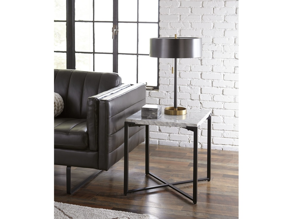 Saxon End Table in Matte Black - main image