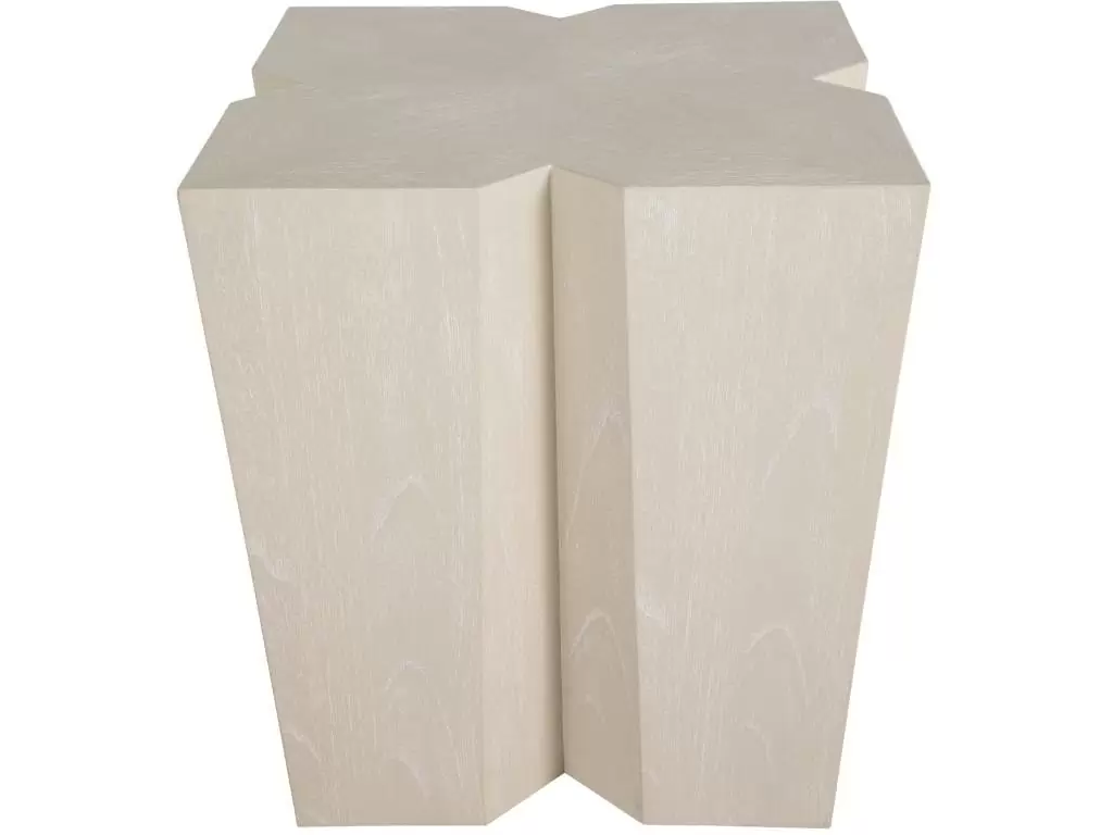 Arthur Side Table- Cerused White - image 1