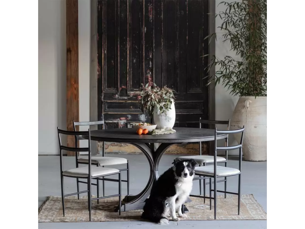 Adams Round Dining Table - Dark - image 7