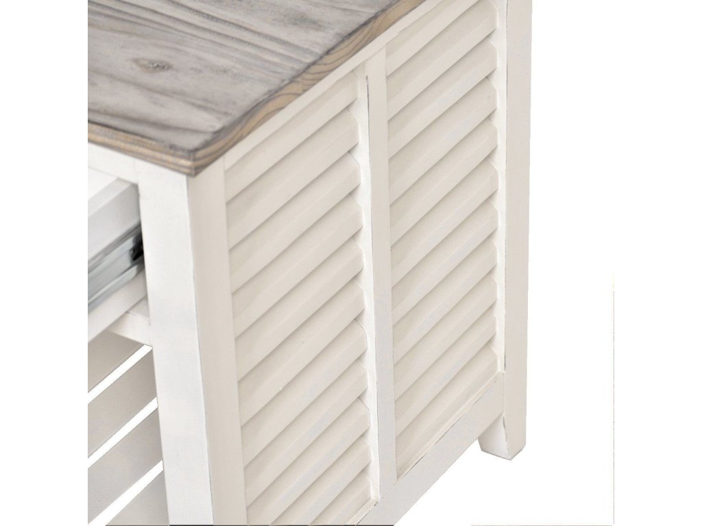 Sea Winds Islamorada End Table in Dapple Grey/Blanc - image 5