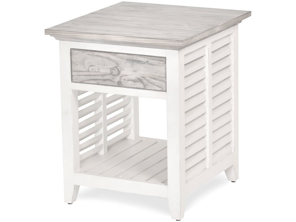 Sea Winds Islamorada End Table in Dapple Grey/Blanc - main image