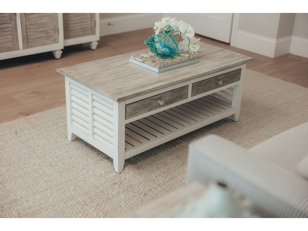 Sea Winds Islamorada Coffee Table in Dapple Grey/Blanc - image 2