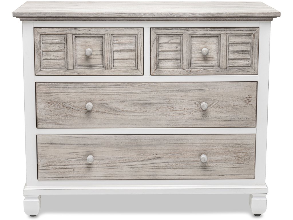 Sea Winds Islamorada 4 Drawer Chest/Single Chest in Dapple Grey/Blanc - image 2