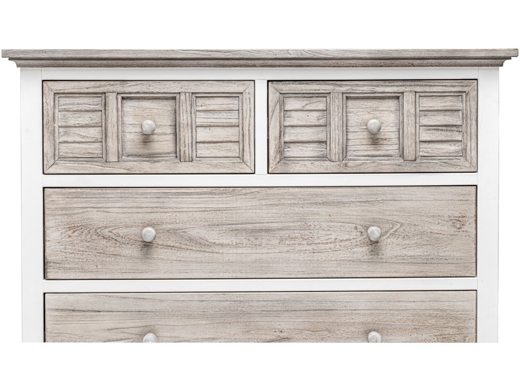 Sea Winds Islamorada 4 Drawer Chest/Single Chest in Dapple Grey/Blanc - image 3