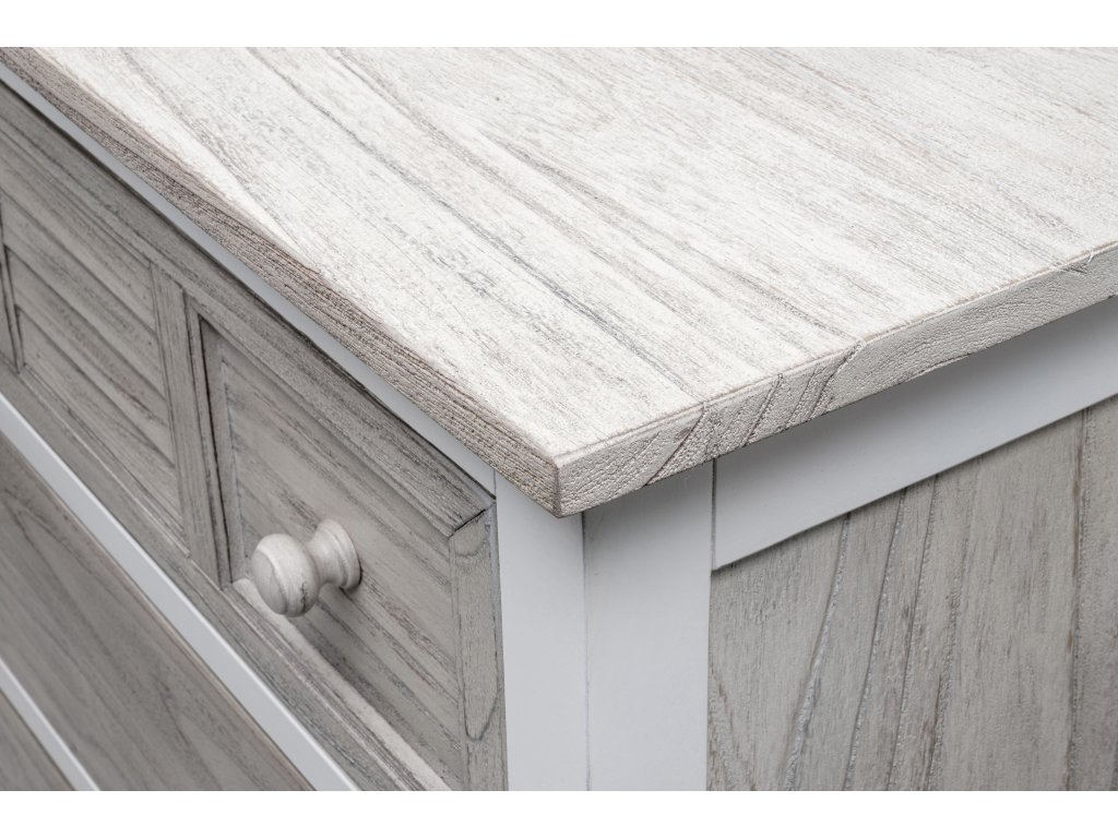 Sea Winds Islamorada 5 Drawer Chest in Dapple Grey/Blanc - image 3