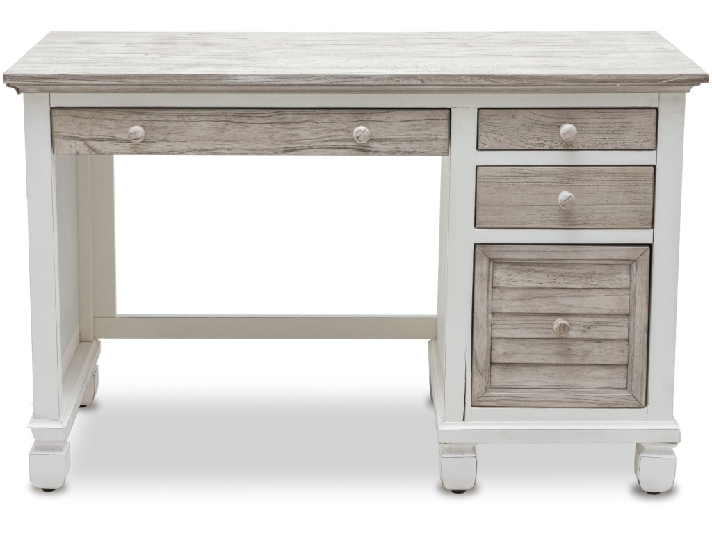 Sea Winds Islamorada Desk & Chair Set in Dapple Grey/Blanc - image 2