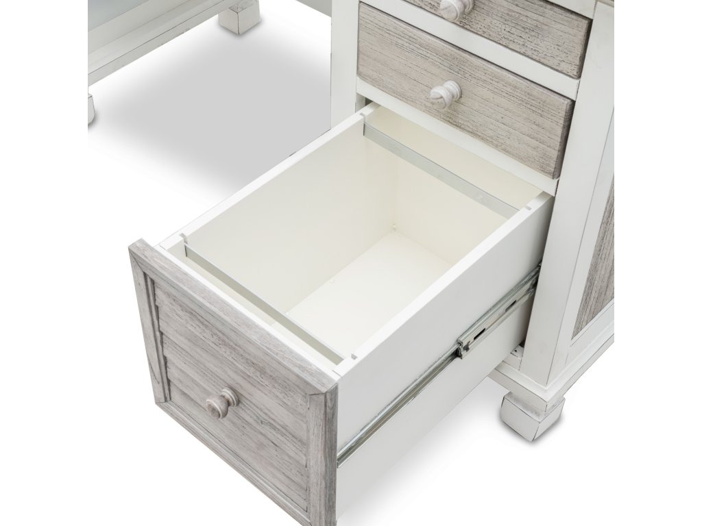 Sea Winds Islamorada Desk & Chair Set in Dapple Grey/Blanc - image 6