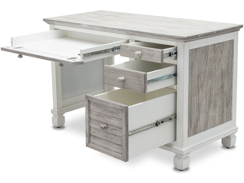 Sea Winds Islamorada Desk & Chair Set in Dapple Grey/Blanc - image 7