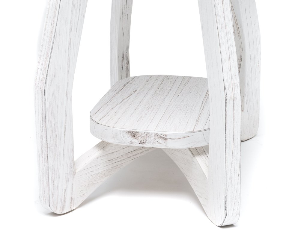 Sea Winds Surfside Chairside Table in Distressed White - image 4