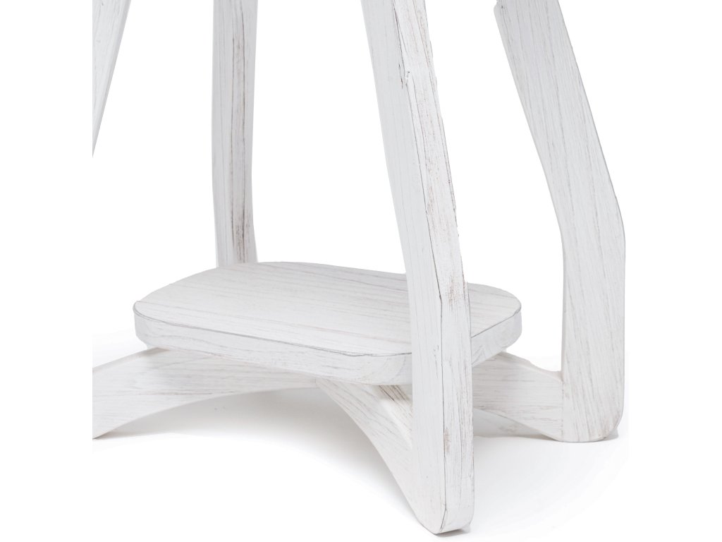 Sea Winds Surfside Chairside Table in Distressed White - image 5